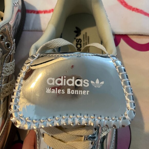 Adidas x Wales Bonner Collaboration Metallic Silver Sneakers - Picture 3 of 7